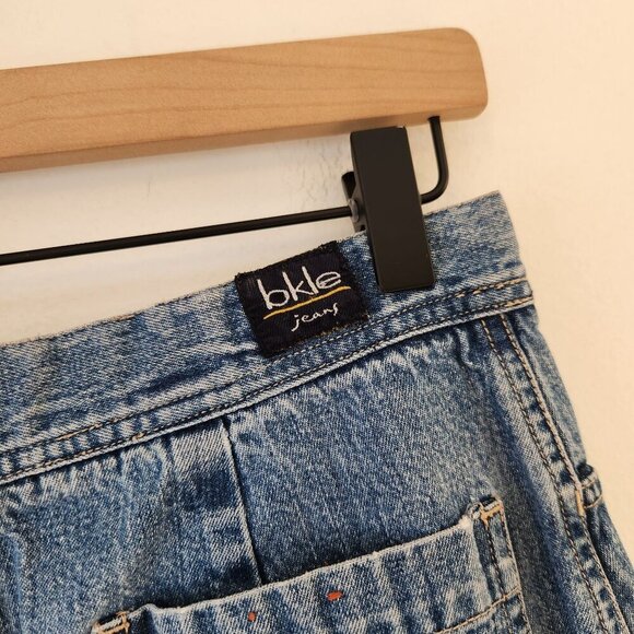 VTG BKE Buckle Y2K 90s Denim Jean Maxi Skirt Side Slits Women's 27 - Picture 7 of 10